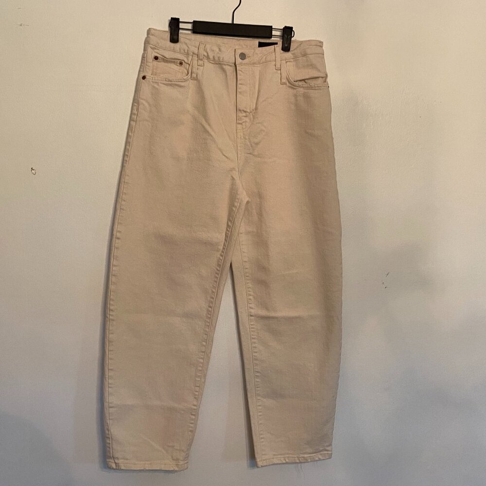 Marissa‎ Webb Stevie 80's Barrel Leg High Rise Denim Jean Pant in Cream Size 29